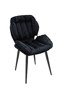 Scaun fier MG-Plus DC 6098 velour negru