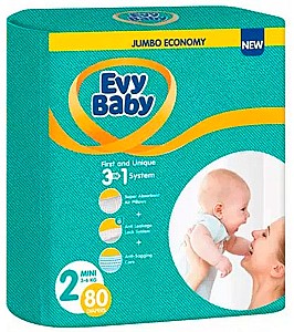 Памперсы для детей Evy Baby №2 80шт (8683881000264)