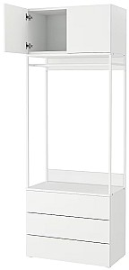 Antreu IKEA Platsa 2 usi/3 sertare 80x42x221 Alb/Fonnes Alb