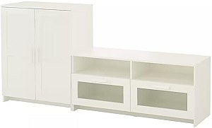 Living IKEA Brimnes 200x41x95 Alb