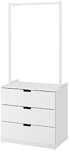 Antreu IKEA Nordli 3 sertare 80x192 Alb