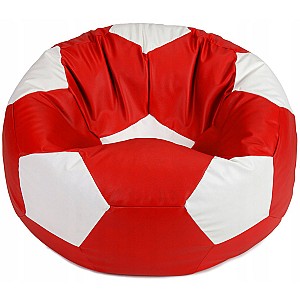 Fotoliu puf Beanbag Ares XXL Red White