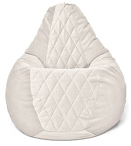 Fotoliu puf Beanbag Maserrati Romb XL White