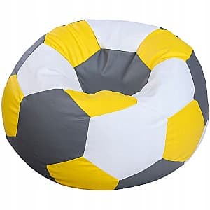 Кресло мешок Beanbag Ares XXL Gray White Yellow