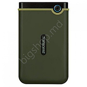 Hard disk extern Transcend 2.5 External HDD 1.0TB (USB3.0) StoreJet 25M3G Slim Military Green