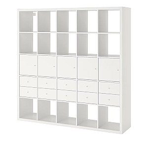Стеллаж IKEA Kallax с 10 вставками 182x182 Белый
