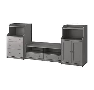 Стенка IKEA Hauga 277x46x116 Серый