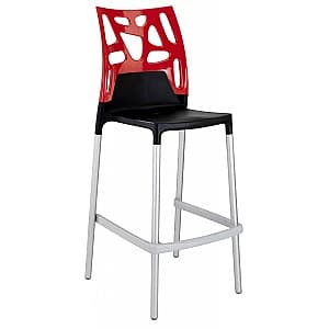 Scaun de bar Papatya Ego-Rock Red/Black