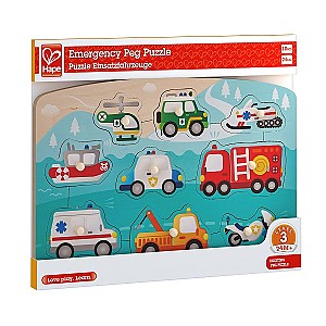 Puzzle Hape Mașini de prim ajutor E1406