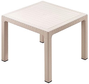 Masa pentru terasa Heniver Rattan 90x90 Cappuccino