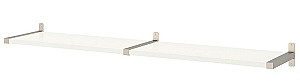 Raft de perete IKEA Bergshult/Granhult 160x30 Alb/Nichelat (Argintiu)