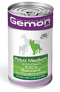 Hrana umeda pentru caini Gemon MEDIUM ADULT LAMB/RICE 1250gr