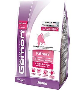 Hrana uscata pentru pisici Gemon KITTEN CHICKEN/RICE 400gr