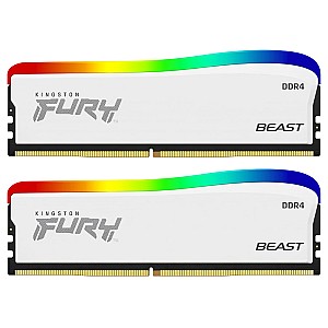 Memorie operativa RAM Kingston Fury Beast White RGB 16GB DDR4-3600MHz (KF436C17BWAK2/16)