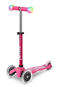 Trotineta Micro Mini Deluxe Magic LED Pink