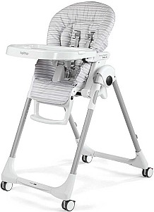 Стул трансформер для кормления Peg Perego Prima Pappa Follow Me Linear Grey