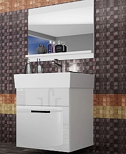 Комплект мебели для ванной Belini Korsyka 1 KOR P 1/1/W/W/0/ZW Белый Глянцевый