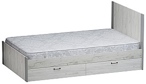 Детская кровать ML Mobila Вега №17 120x200 Дуб Крафт Белый/Серый