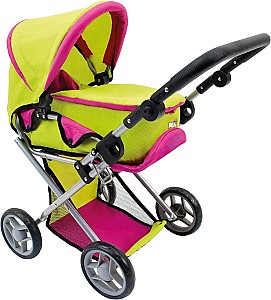 Коляска для кукол Bino Green/Pink 82910