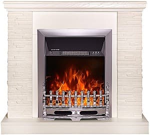 Semineu electric ArtFlame Rock alb  & Galileo Silver