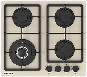 Plita pe gaz incorporabila Wolser WL-BRD 6402 Ivory Glass FFD