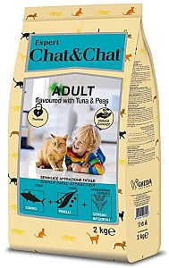 Hrana uscata pentru pisici Chat&Chat Adult Tuna&Peas 2kg