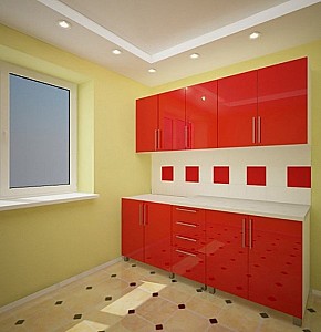 Set bucatarie PS Lena 1.8 m Red