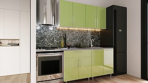 Set bucatarie PS Mini (High Gloss) 1.6 m Green