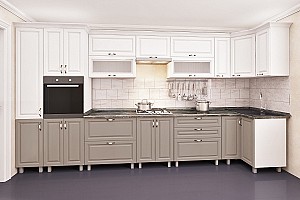 Кухонный гарнитур PS Corner MDF 4.1x0.9 m Eco дуб конкордия/дуб полярный