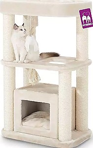 Ansamblu pentru pisici PETREBELS Sweet Petit Villa 100 Cream