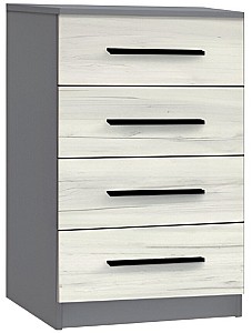 Комод Modern Kenon 4S Шиферно-серый/Дуб Крафт-Белый