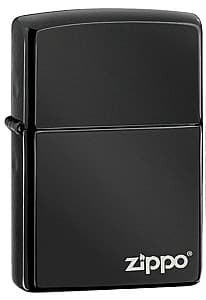 Зажигалка Zippo High Polish Black Zippo Logo 24756ZL