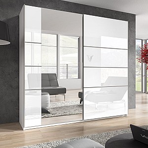 Dulap cupe Helvetia Beta 22981656 White/White Gloss