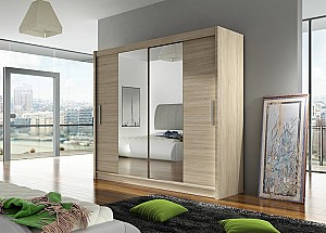 Шкаф купе Space Meble Bega II 180x215x58 Дуб Сонома (Бежевый)