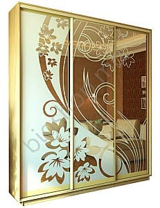 Dulap cupe Confort-NV 3D Sablare pe bronz (200x60cm)