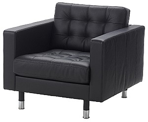 Fotoliu IKEA Landskrona Grann/Bomstad black/metal