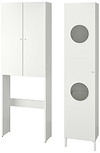 Set de mobila de baie IKEA Nysjon cu usi 105x32x190 Alb