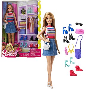 Papusa BARBIE Colectie la moda de pantofi (FVJ42)