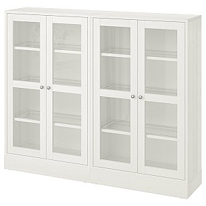 Шкаф витрина IKEA Havsta White 162x37x134 см