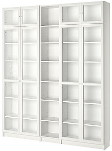 Шкаф витрина IKEA Billy/Oxberg 200x30x237 Белый