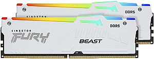 Оперативная память Kingston Fury Beast Expo RGB White 32GB(2x16GB) DDR5-6400MHz (KF564C32BWEAK2-32)