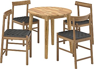 Set de masa si scaune IKEA Nackanas 80x75 Acacia (Bej)