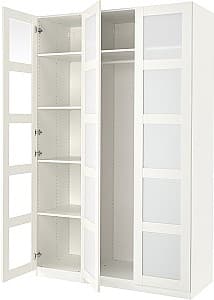 Dulap IKEA Pax/Bergsbo sticla mata 150x60x236 Alb