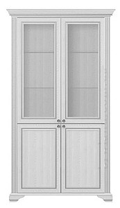 Шкаф витрина Yasen White 2D2W Сосна Серебряная