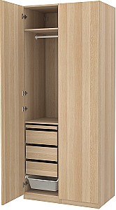 Шкаф IKEA Pax/Forsand ящик/штанга/корзина 100x60x201 Имитация Состаренного Дуба