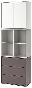 Шкаф IKEA Eket white / light gray / dark gray 70x35x212 см
