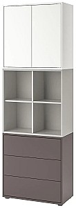 Dulap IKEA Eket white / light gray / dark gray 70x35x212 cm