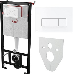 Система инсталляции для унитазов Alcaplast Sadromodul AM101/1120 c кнопкой M570  и изоляцией M91