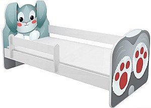 Детская кровать Acma Meble Acma VII Animals/Bunny 80x160 барьер/матрас 7см