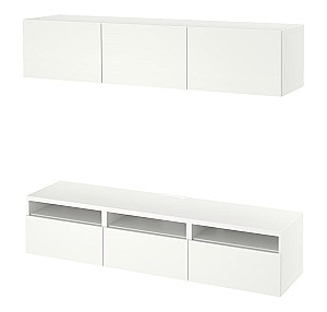 Living IKEA Besta White/Lappviken 180x42x185